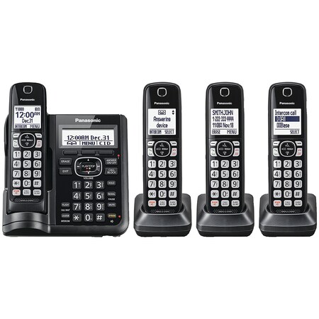 Panasonic Expandable Cordless Phone, Call Block/Answering Machine (4 Handsets) KX-TGF544B